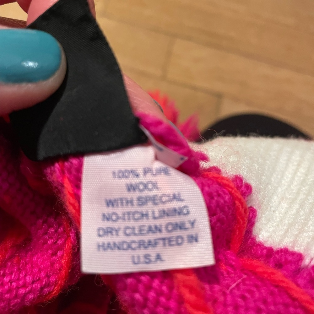 Vintage Tecnica Wool Pink and Orange Hat O/S - Picture 5 of 8